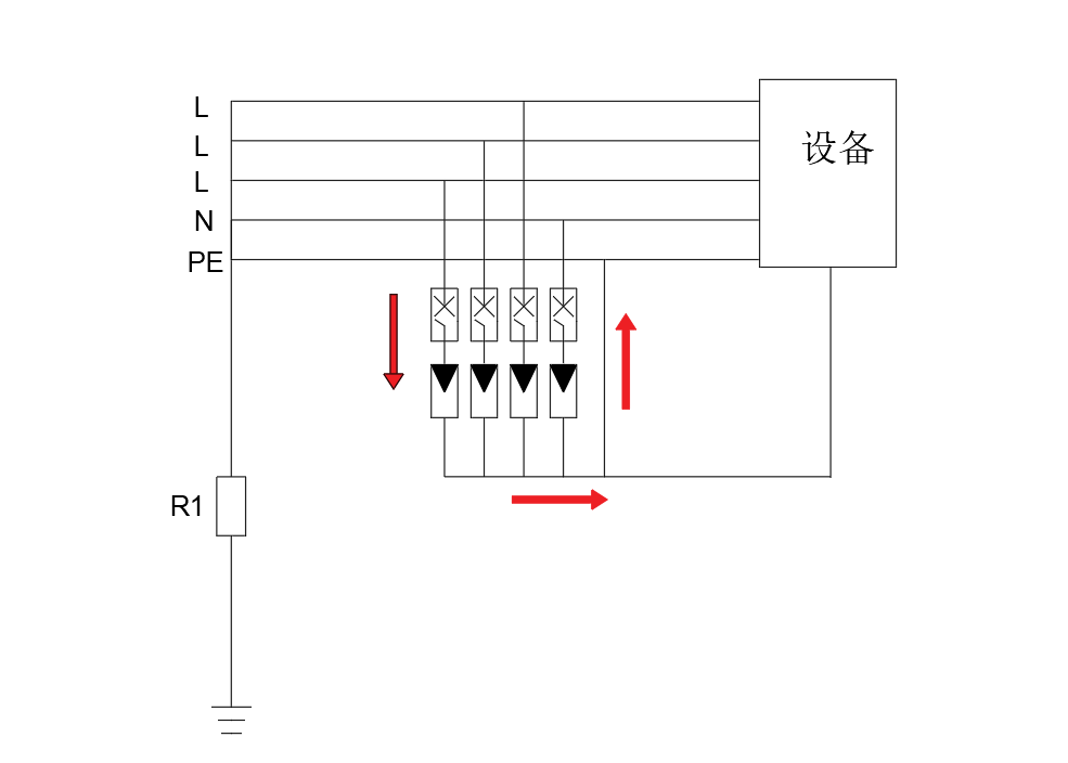 浪涌保護(hù)器-接線圖