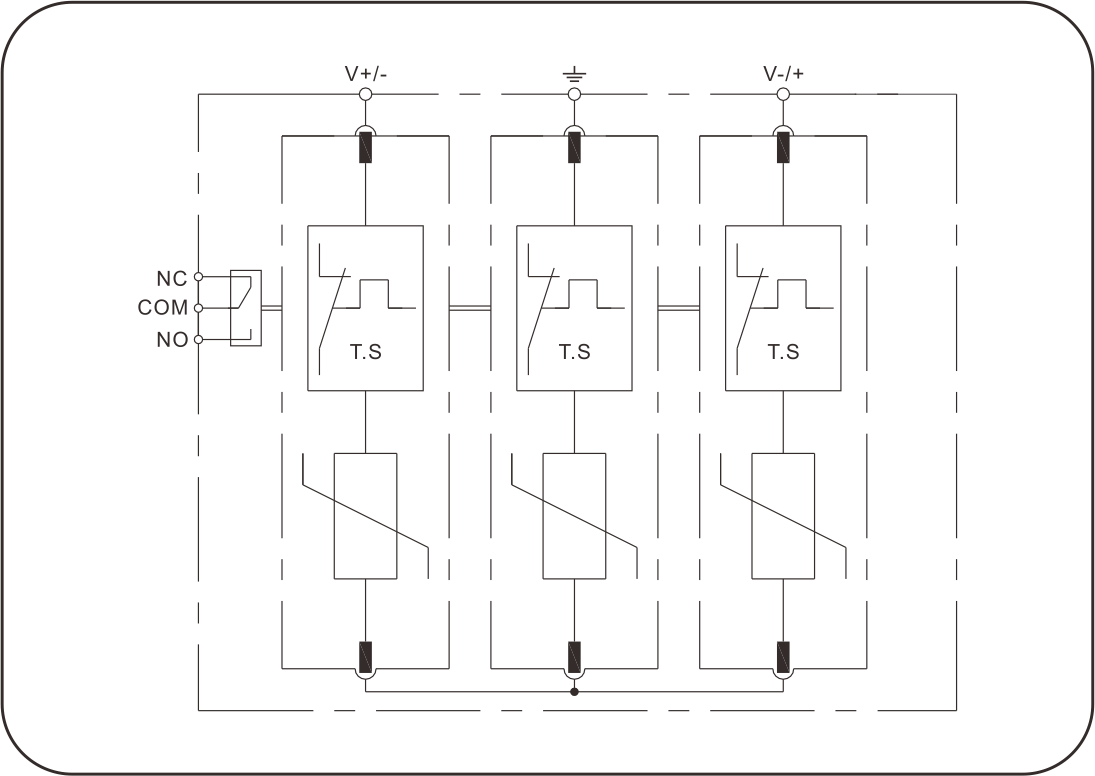 光伏直流浪涌保護器-原理圖