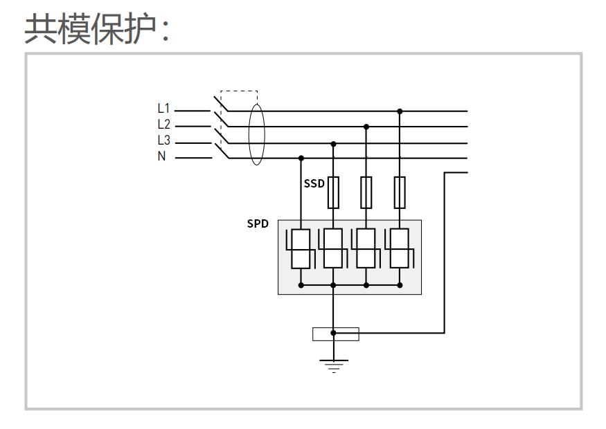 低壓SPD浪涌保護(hù)器的安裝和保護(hù)-共模保護(hù)